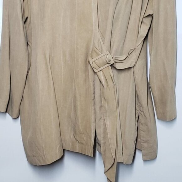 Joseph Ribkoff Bronze Tan Wrap Tunic Blouse Long Sleeve Top Plus Size - Picture 6 of 13